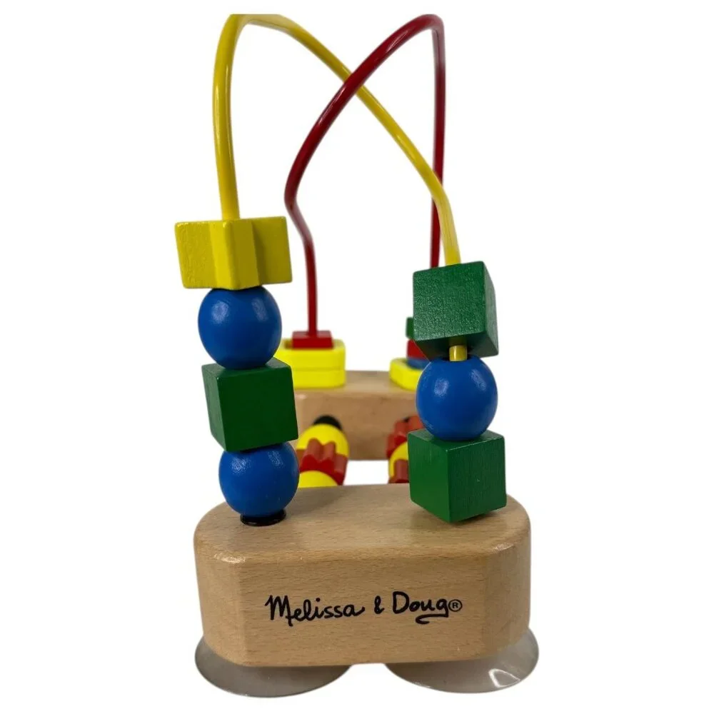 Melissa & Doug Wooden Bead Maze Toy Suction Cup Tabletop XY13305 Toddler Baby